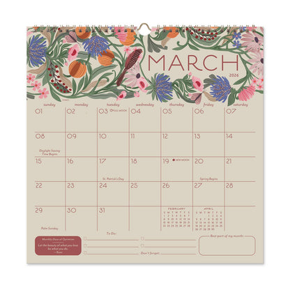 2026 Seedlings Garden Party 12 Month Classic Grid Calendar
