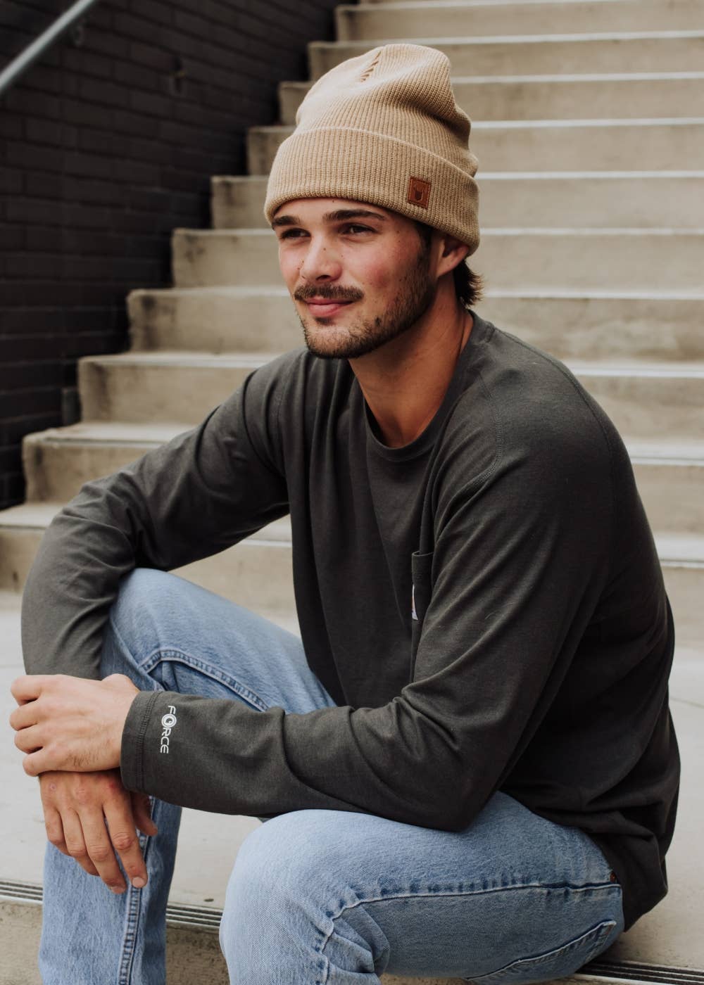 Tan Knit Beanie