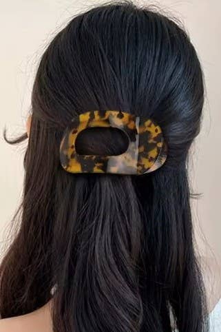 Oval Lay Flat Claw Clip