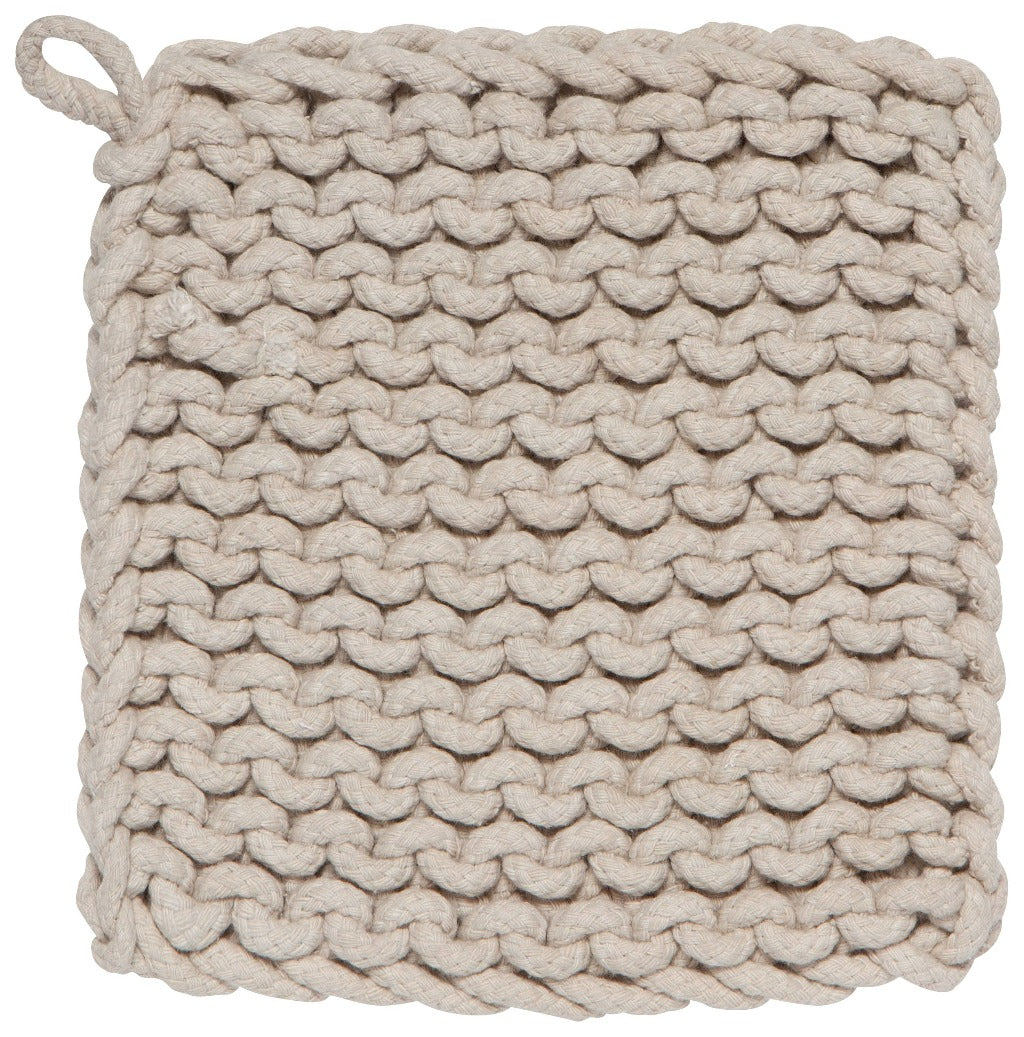 Knit Potholder - Gray