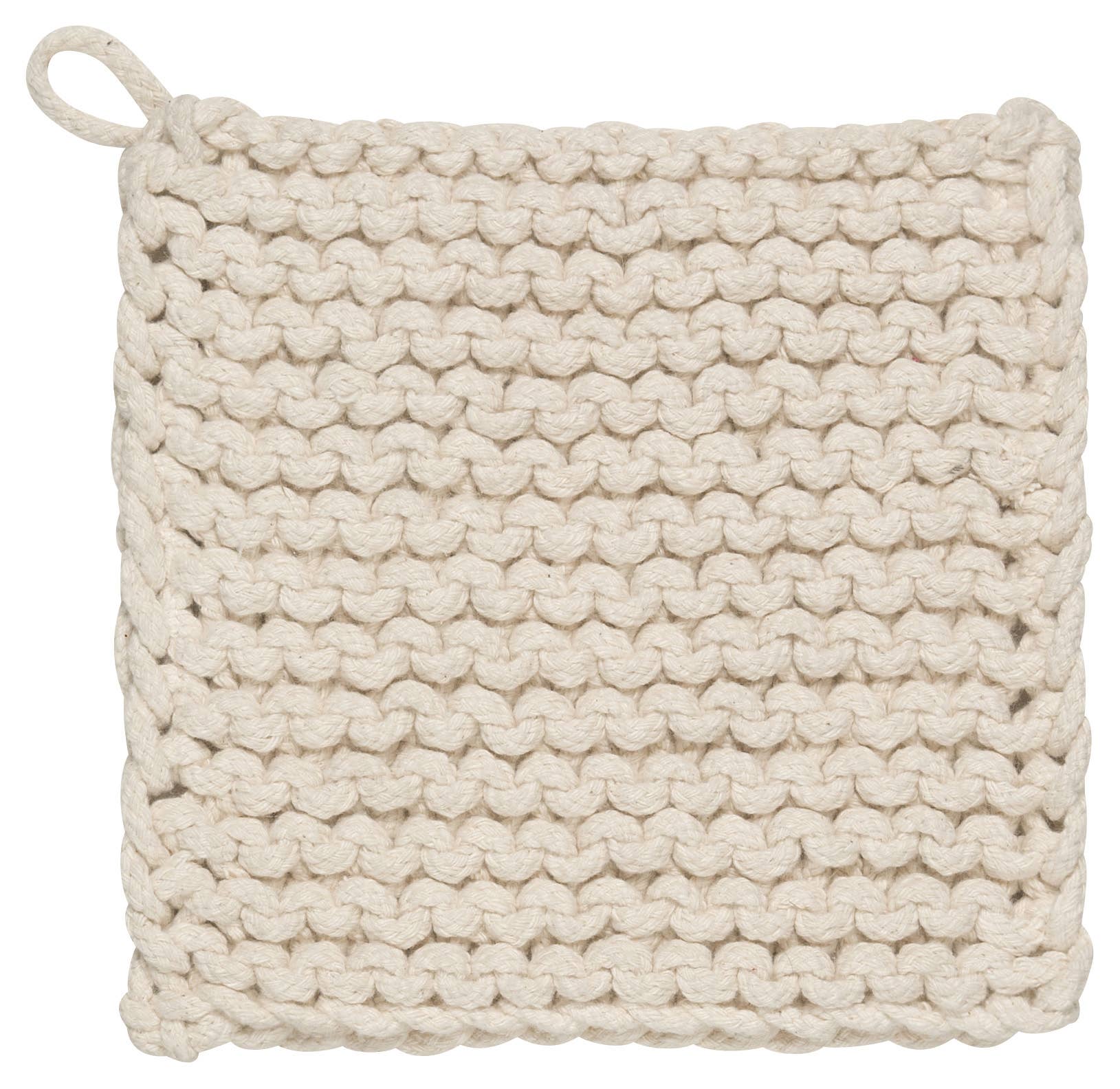 Knit Potholder - Natural