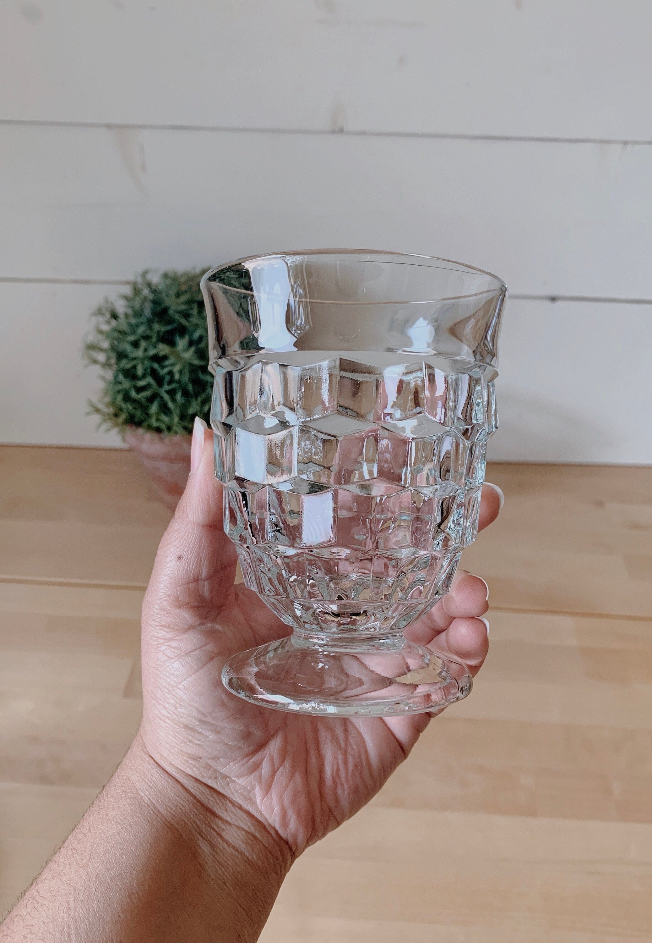 Set of 2 Vintage Clear Whitehall Drinking Glasses | Whitehall by Colony | Indiana Glass | Vintage Glass | Retro Barware | Vintage Drinkware